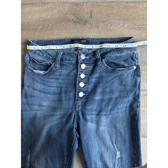 Judy Blue Womens Size 9 /29 Jeans Button Fly Distressed Skinny Fit - Picture 13 of 16